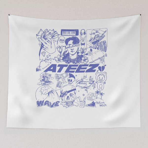 Item preview, ATEEZ Kpop Doodle Art  designed and sold by BerryHand.