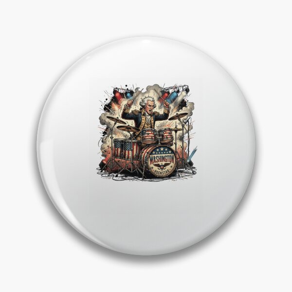 Item preview, WASHINGTON ROCKSTAR George Washington Drummer designed and sold by snowry.