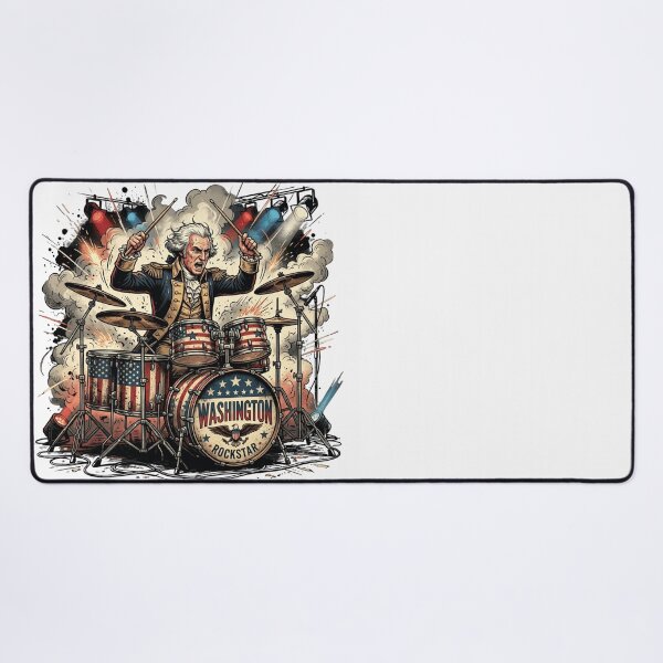 Item preview, WASHINGTON ROCKSTAR George Washington Drummer designed and sold by snowry.