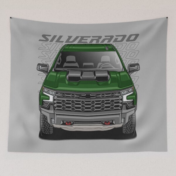 Item preview, Chevy Silverado 1500 ZR2 (Forest Green) designed and sold by JioojiProject.