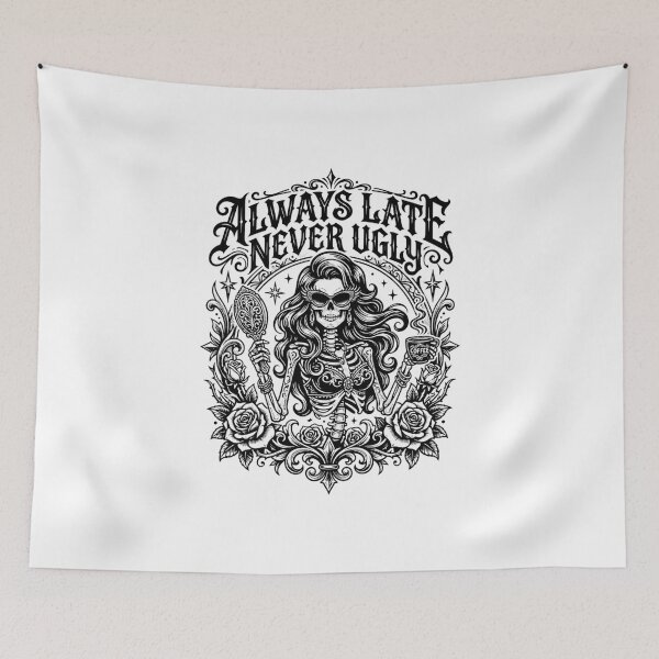 Item preview, Always Late Never Ugly Skeleton Woman Coffee designed and sold by snowry.
