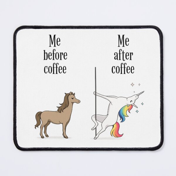 Item preview, Before & After Coffee Unicorn designed and sold by wingoo22.