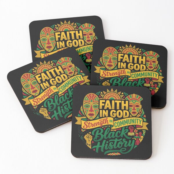 Item preview, Black History Faith Strength Community Heritage Design designed and sold by brooksholde.