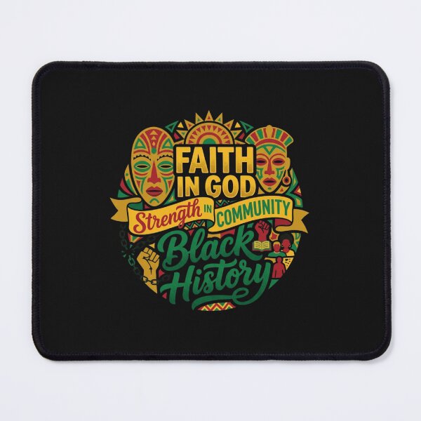 Item preview, Black History Faith Strength Community Heritage Design designed and sold by brooksholde.