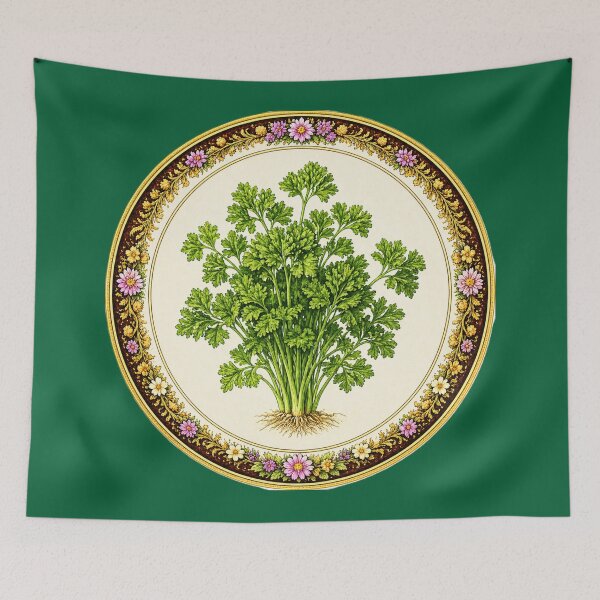 Item preview, Parsley – Fresh Harvest Classic Herb Portrait designed and sold by TheJoyfulPen.