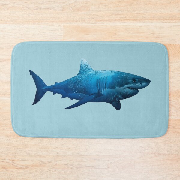 Item preview, Great White Shark Ocean Life Double Exposure Silhouette designed and sold by BirdsnStuff.