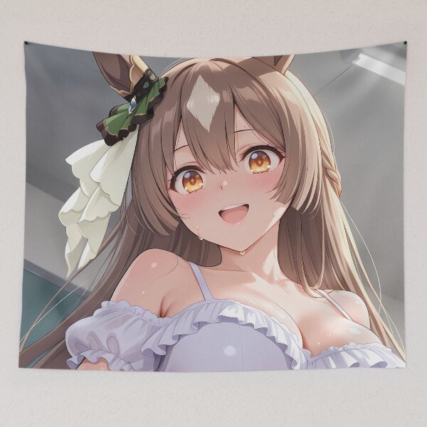 Item preview, Satono Diamond Uma Musume Pretty Derby White Dress Low Angle Smile designed and sold by SuperTeamCanada.