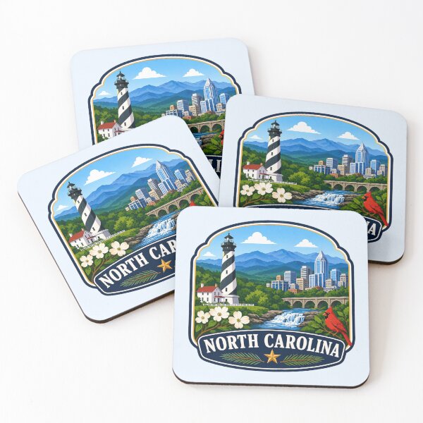 Item preview, North Carolina - Mountains, Lighthouse, and Waterfall designed and sold by Myra365Art.