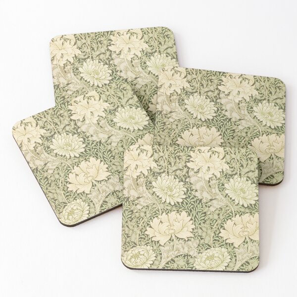 Item preview, Sage Green Chrysanthemum Damask William Morris designed and sold by Glimmersmith.