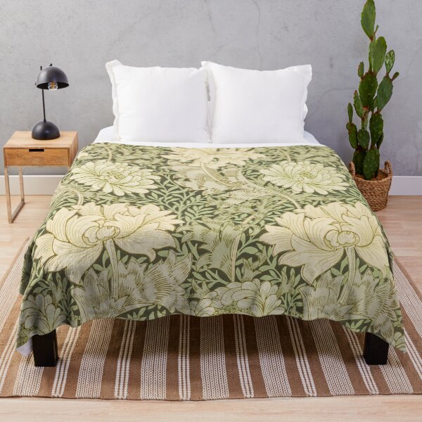 Item preview, Sage Green Chrysanthemum Damask William Morris designed and sold by Glimmersmith.