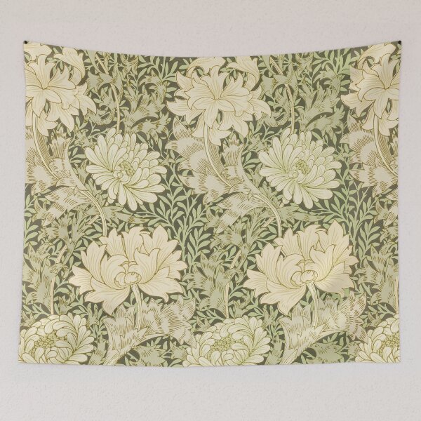 Item preview, Sage Green Chrysanthemum Damask William Morris designed and sold by Glimmersmith.