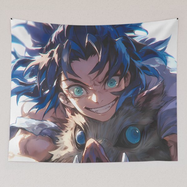 Item preview, Inosuke Hashibira Demon Slayer Boar Mask Wild Energy Grin designed and sold by SuperTeamCanada.