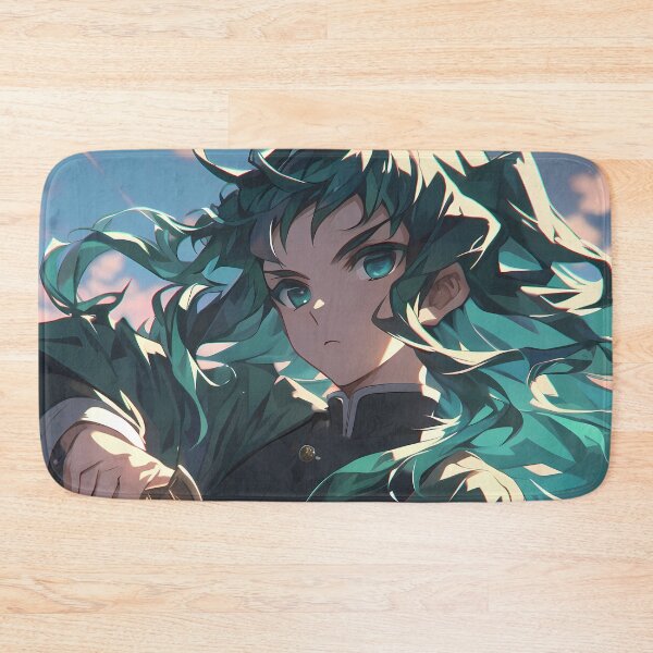 Item preview, Muichiro Tokito Demon Slayer Teal Hair Calm Dusk Clouds Cool Tones designed and sold by SuperTeamCanada.