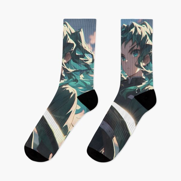 Item preview, Muichiro Tokito Demon Slayer Teal Hair Calm Dusk Clouds Cool Tones designed and sold by SuperTeamCanada.