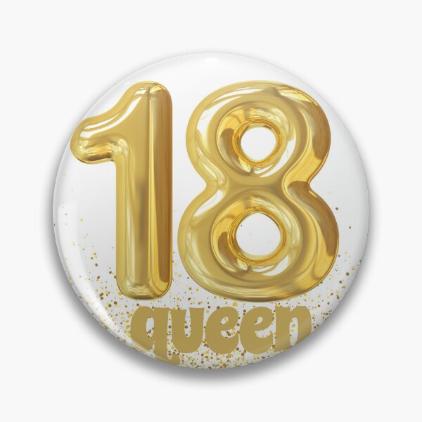 Item preview, golden number 18 & word queen for 18th birthday designed and sold by Samahprints.
