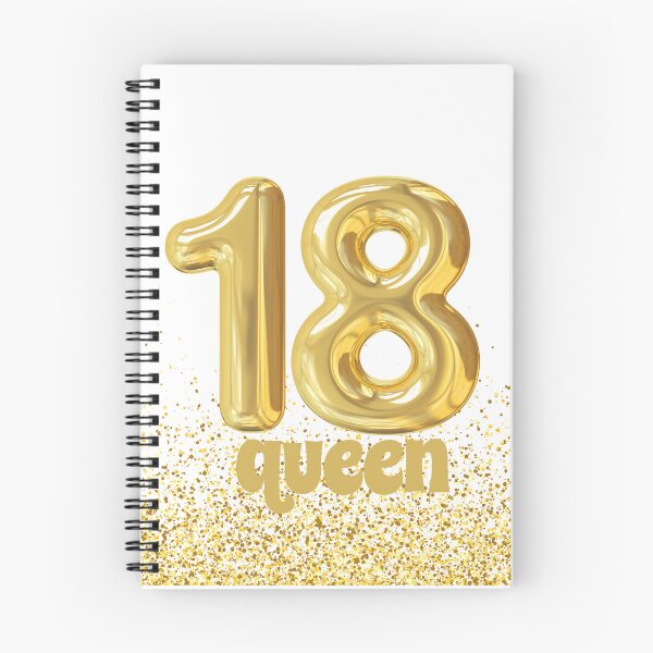Item preview, golden number 18 & word queen for 18th birthday designed and sold by Samahprints.
