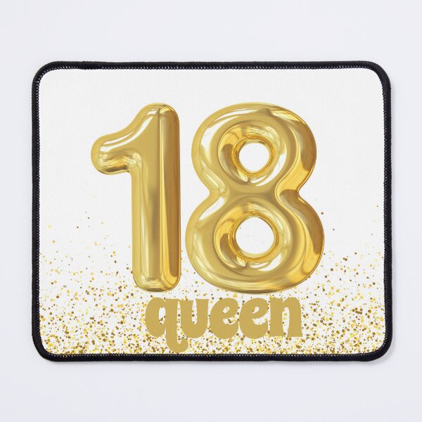 Item preview, golden number 18 & word queen for 18th birthday designed and sold by Samahprints.