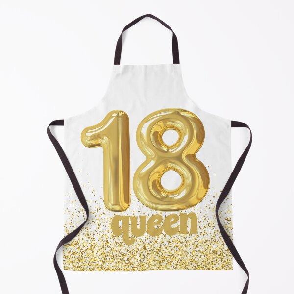 Item preview, golden number 18 & word queen for 18th birthday designed and sold by Samahprints.