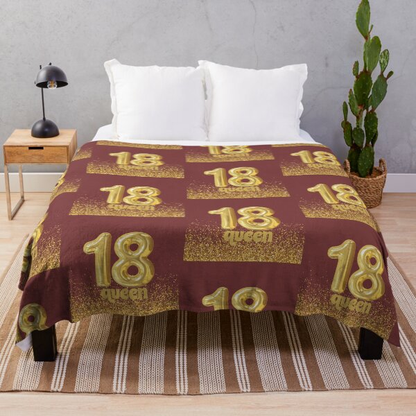 Item preview, golden number 18 & word queen for 18th birthday designed and sold by Samahprints.