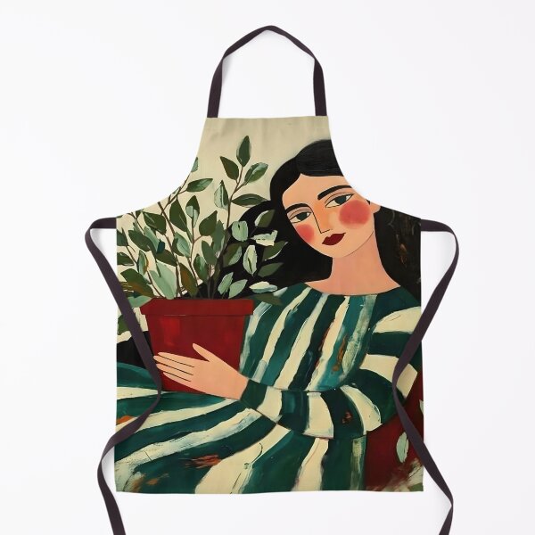 Item preview, Woman with Green Plant designed and sold by Vicky Brago-Mitchell®.