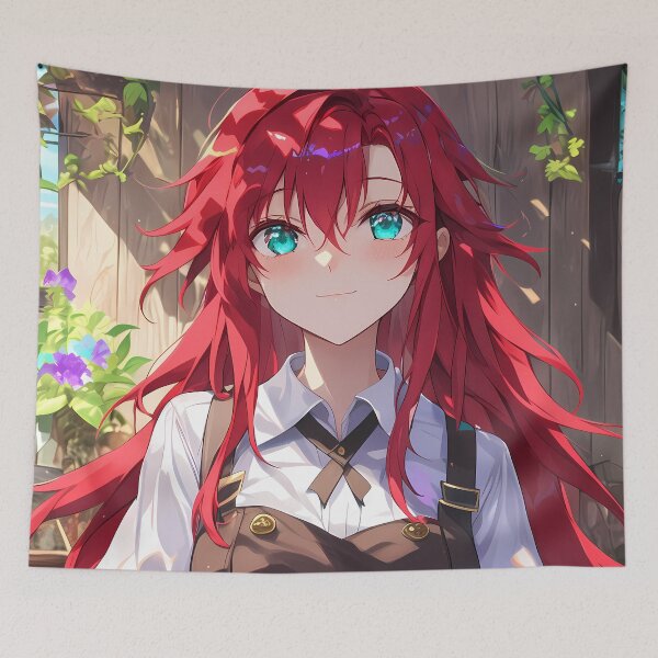 Item preview, Rias Gremory High School Dxd Red Hair Gentle Smile Sunlit Garden Scene designed and sold by SuperTeamCanada.