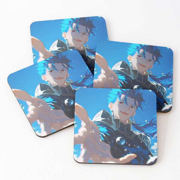Item preview, Lancer Fate Stay Night Blue Sky Water Splash Heroic Anime Boy designed and sold by SuperTeamCanada.
