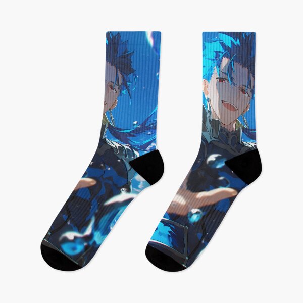 Item preview, Lancer Fate Stay Night Blue Sky Water Splash Heroic Anime Boy designed and sold by SuperTeamCanada.