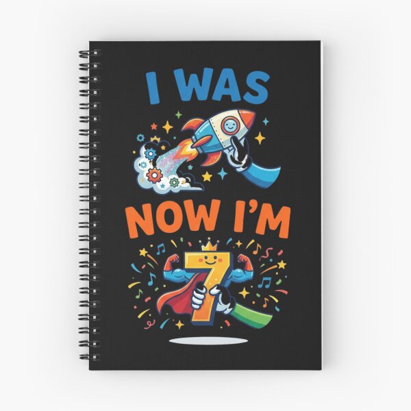 Item preview, My 7th Birthday Rocket Superhero Celebration Gift designed and sold by brooksholde.