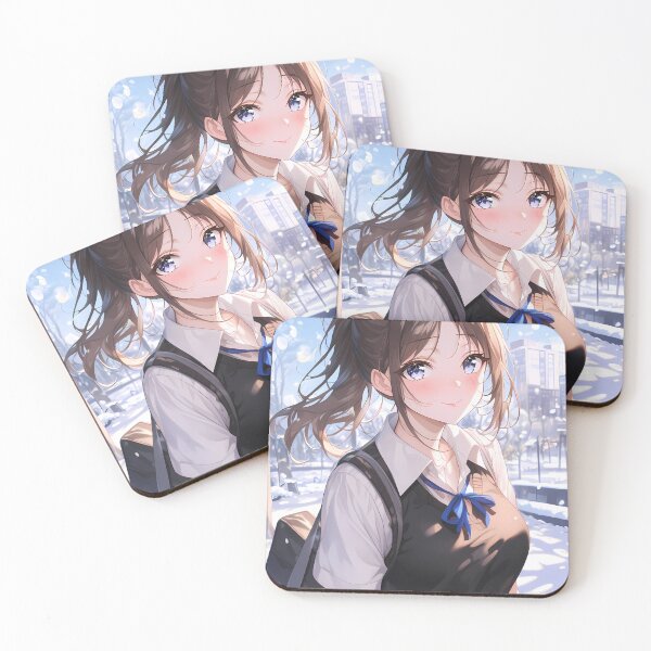 Item preview, Miko Iino Kaguya Sama Love Is War Winter Snowfall City Street Blue Ribbon designed and sold by SuperTeamCanada.