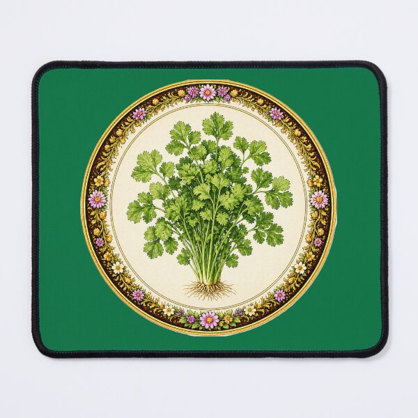 Item preview, Cilantro – Bright Zest Garden Herb Portrait designed and sold by TheJoyfulPen.