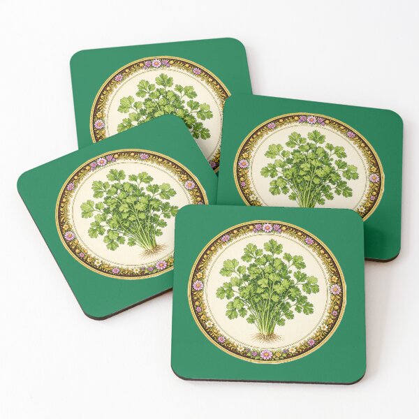 Item preview, Cilantro – Bright Zest Garden Herb Portrait designed and sold by TheJoyfulPen.