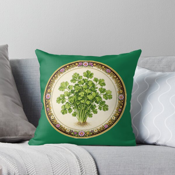 Item preview, Cilantro – Bright Zest Garden Herb Portrait designed and sold by TheJoyfulPen.