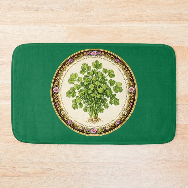 Item preview, Cilantro – Bright Zest Garden Herb Portrait designed and sold by TheJoyfulPen.