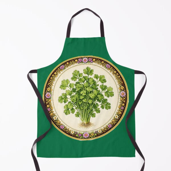 Item preview, Cilantro – Bright Zest Garden Herb Portrait designed and sold by TheJoyfulPen.