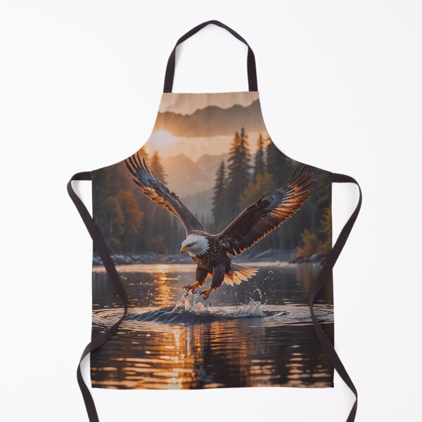 Item preview, Majestic Eagle Fishing Lake Wall Art designed and sold by BeautifulVirtues.