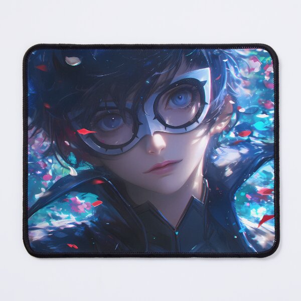 Item preview, Ren Amamiya Persona 5 Video Game Anime Boy Masked Blue Neon Night designed and sold by SuperTeamCanada.