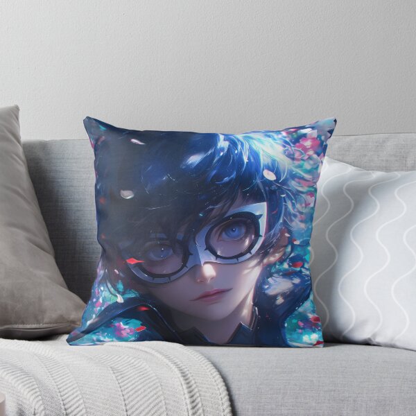 Item preview, Ren Amamiya Persona 5 Video Game Anime Boy Masked Blue Neon Night designed and sold by SuperTeamCanada.