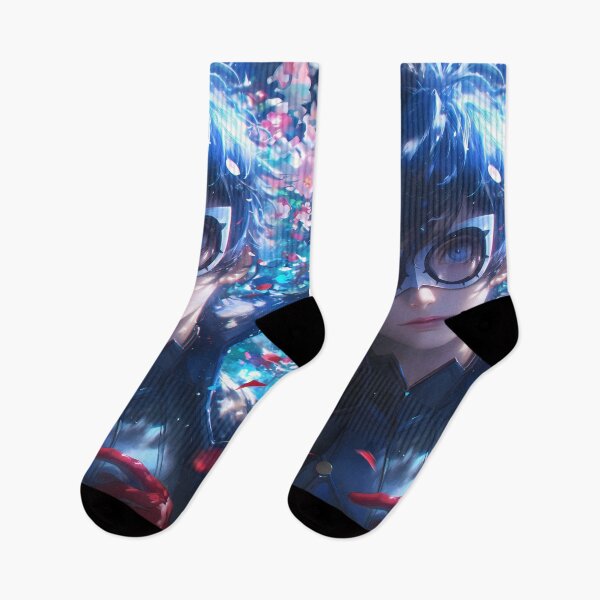 Item preview, Ren Amamiya Persona 5 Video Game Anime Boy Masked Blue Neon Night designed and sold by SuperTeamCanada.