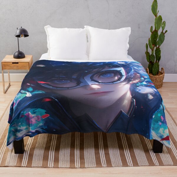 Item preview, Ren Amamiya Persona 5 Video Game Anime Boy Masked Blue Neon Night designed and sold by SuperTeamCanada.