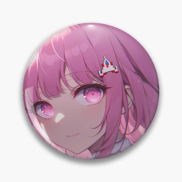 Item preview, Chiaki Nanami Danganronpa Pink Hair Neon Night City Dreamy Glow designed and sold by SuperTeamCanada.