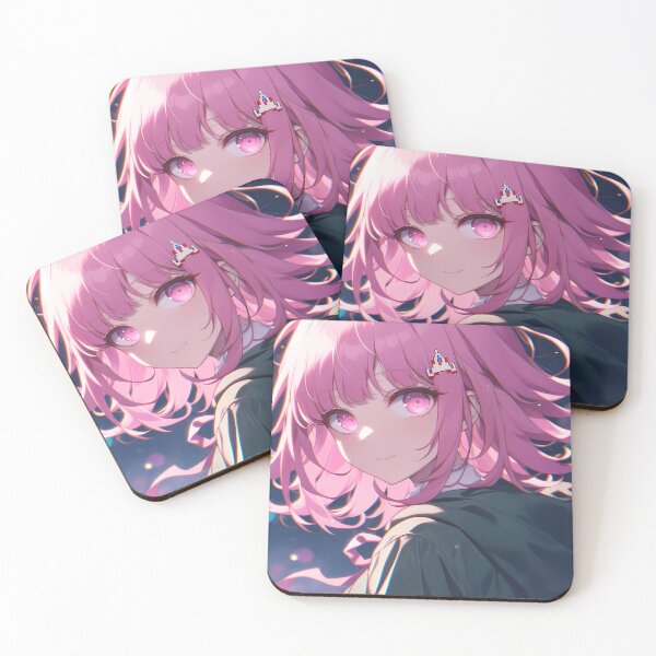 Item preview, Chiaki Nanami Danganronpa Pink Hair Neon Night City Dreamy Glow designed and sold by SuperTeamCanada.