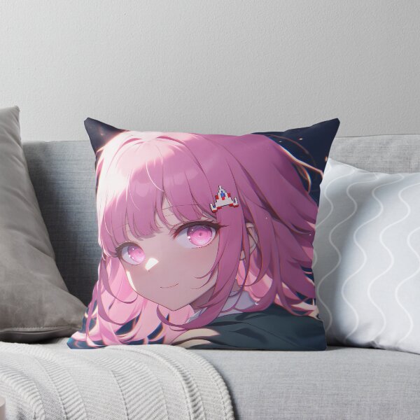 Item preview, Chiaki Nanami Danganronpa Pink Hair Neon Night City Dreamy Glow designed and sold by SuperTeamCanada.