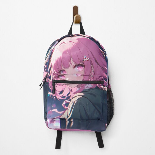 Item preview, Chiaki Nanami Danganronpa Pink Hair Neon Night City Dreamy Glow designed and sold by SuperTeamCanada.