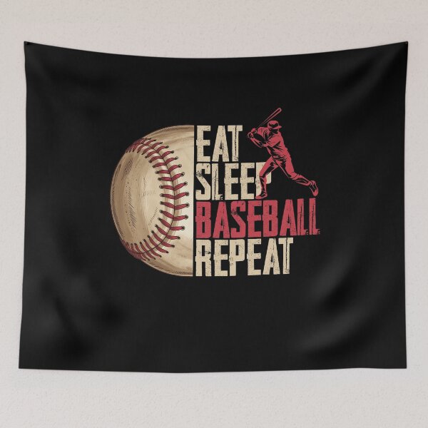 Item preview, Eat Sleep Baseball Repeat designed and sold by wansilastomi.