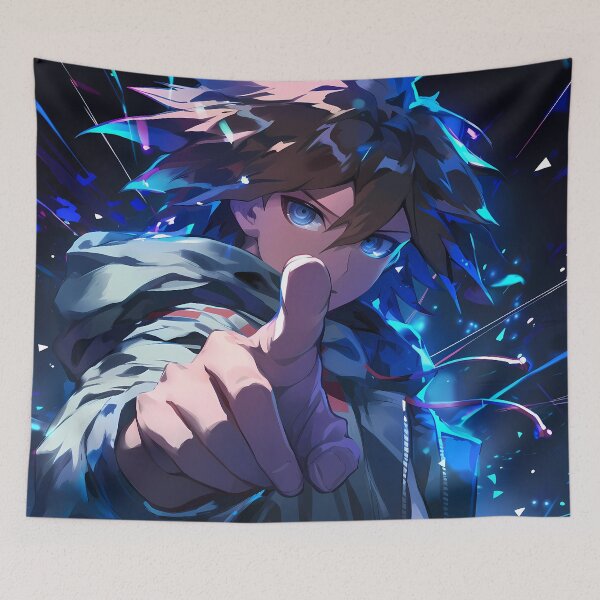 Item preview, Makoto Naegi Danganronpa Blue Energy Pointing Hero Action Moment designed and sold by SuperTeamCanada.