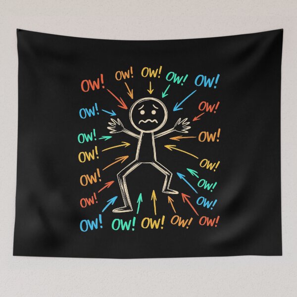 Item preview, Ow Ow Ow Stick Character Figure Humor designed and sold by wansilastomi.