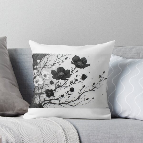 Item preview, Flowers black,white designed and sold by Kari's shop.
