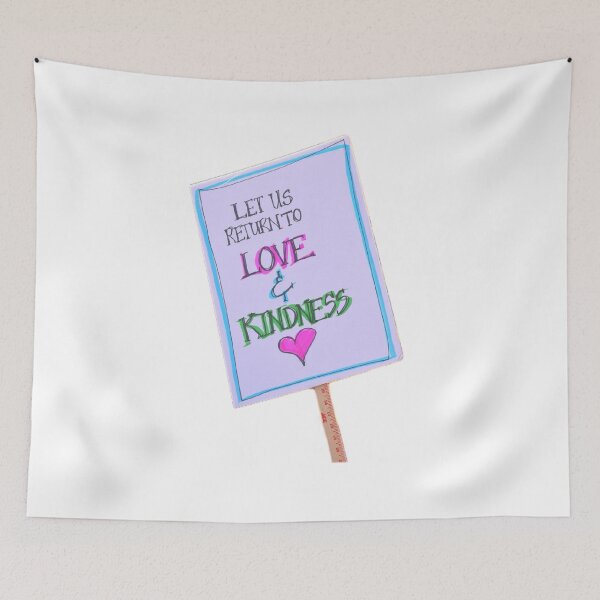 Item preview, Love and Kindness Message Positive Protest Sign Art designed and sold by aadventures.