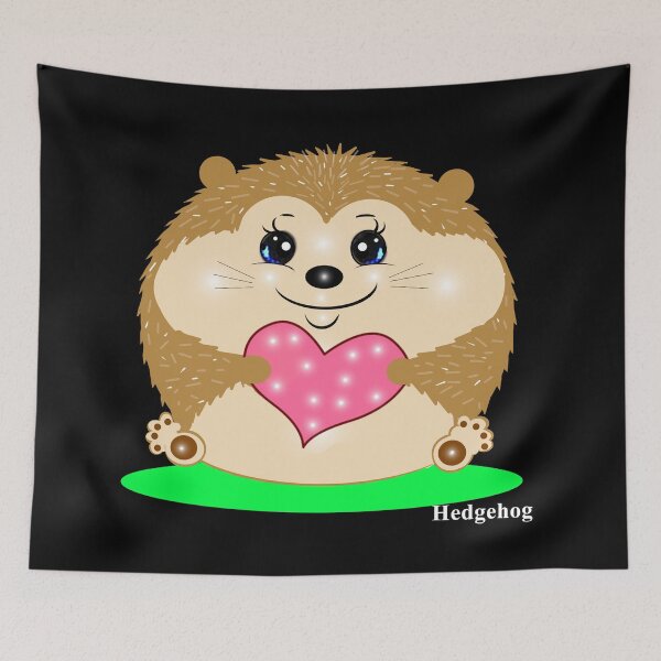 Item preview, Adorable Hedgehog with a Big Heart designed and sold by Shirley cute art .