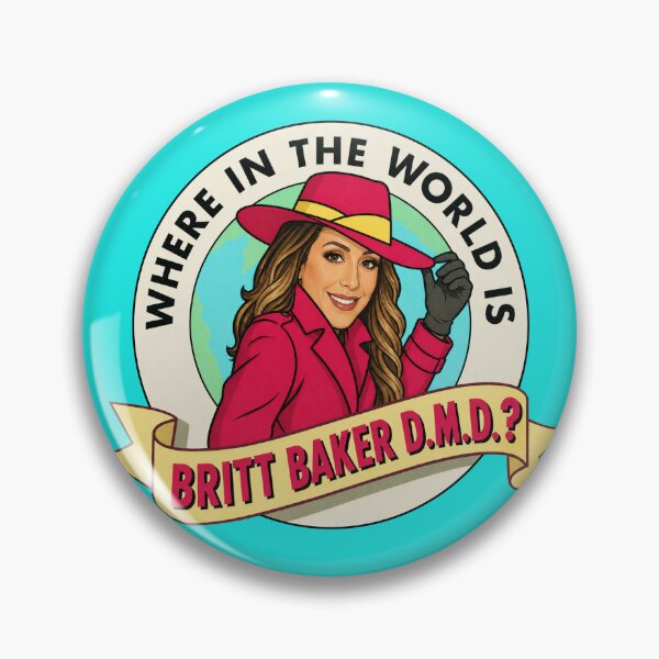 Item preview, "Where In The World Is Britt Baker D.M.D.?" Carmen Sandiego parody designed and sold by handfuloftights.